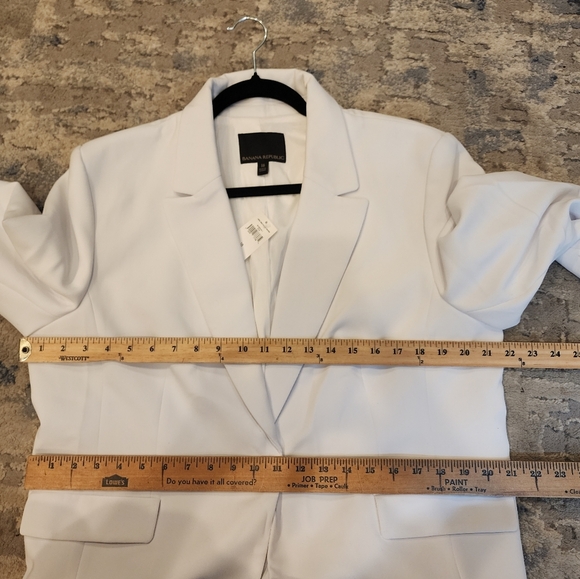 NWT Banana Republic White Single Button Blazer Womens Plus Size 18 - Picture 8 of 15